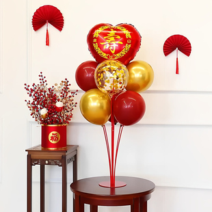 2026全新贺寿场景布置喜庆桌飘立柱长辈过寿祝寿寿宴客厅氛围装饰