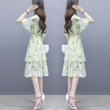 流行雪纺中长款连衣裙2020新款夏季法式裙子仙女超仙森系甜美过膝