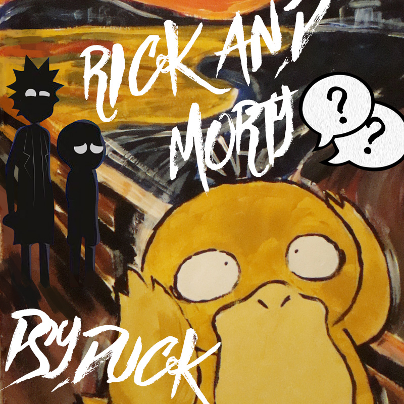 可达鸭联名梵高原创潮牌短袖