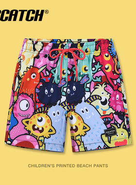男童沙滩裤中大童速干宽松短裤可下水宝宝海边游泳裤儿童泳衣夏