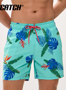 亿斯卡夏男士沙滩裤速干可下水水上乐园游泳裤海边度假短裤冲浪裤