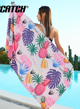 ESCATCH游泳浴巾女速干毛巾便携夏吸水巾运动健身斗篷儿童沙滩巾