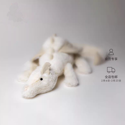 英国雪龙白色毛绒玩具