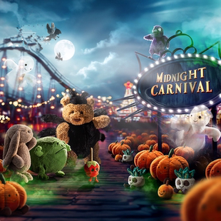 英国万圣节赫卡蒂猫头鹰幽灵木乃伊乌鸦骷髅南瓜毛绒玩具公仔礼物