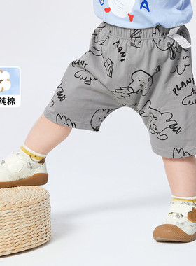清仓折扣宝宝裤子婴儿短裤男童运动裤纯棉PP裤女2025新款休闲裤
