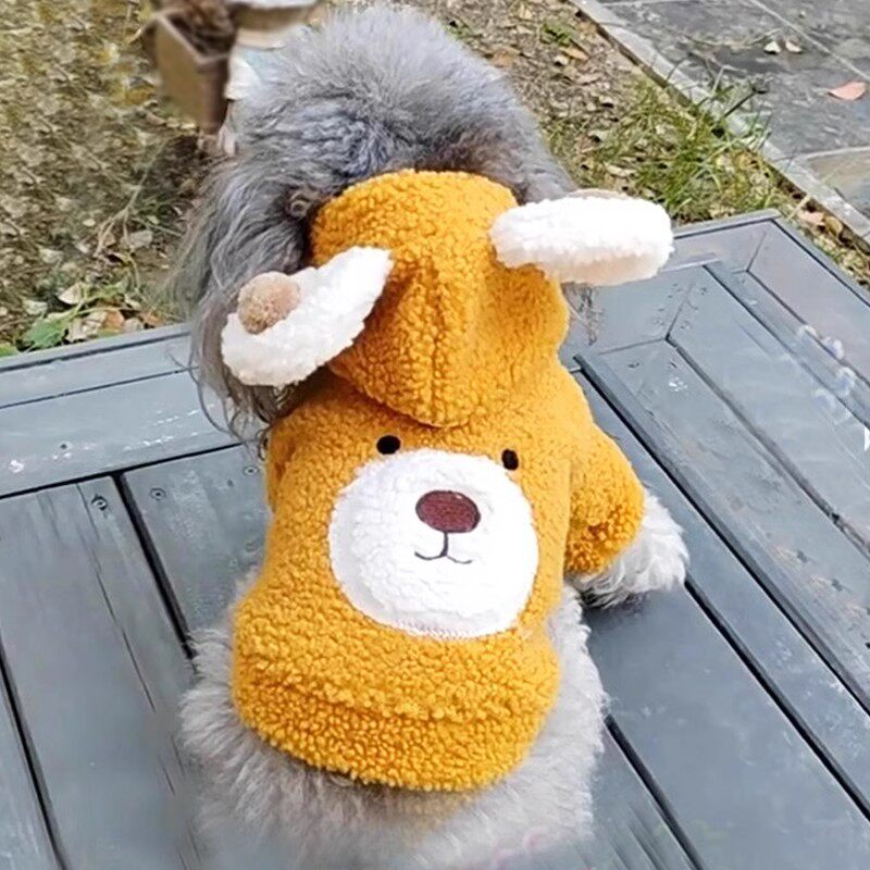 小狗狗衣服秋冬季加厚保暖棉服泰迪比熊贵宾雪纳瑞小型幼犬可牵引