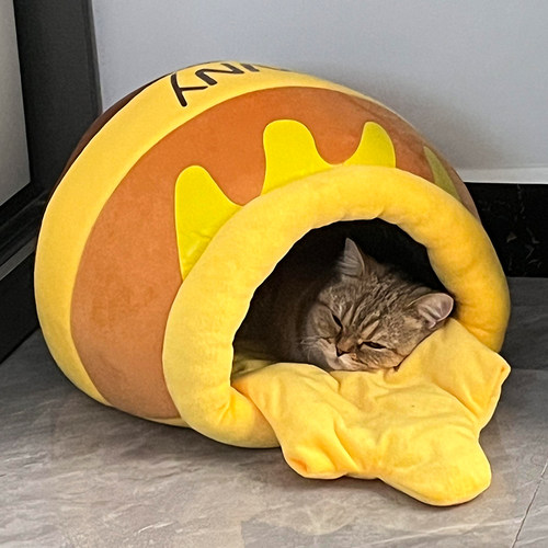蜂蜜罐猫窝冬季保暖宠物猫咪睡袋