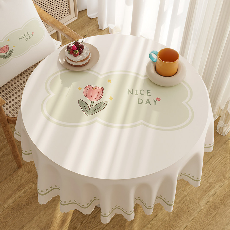 圆桌桌布免洗防油防水网红花开半夏餐桌桌面保护pvc茶几垫子台布,居家布艺,桌布,淘宝优惠券,粉丝福利购,淘宝优惠卷