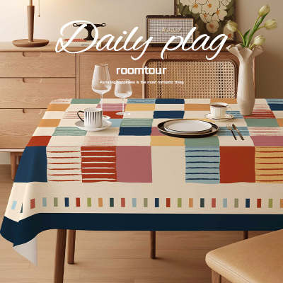 萱舍美式复古防水防油桌布