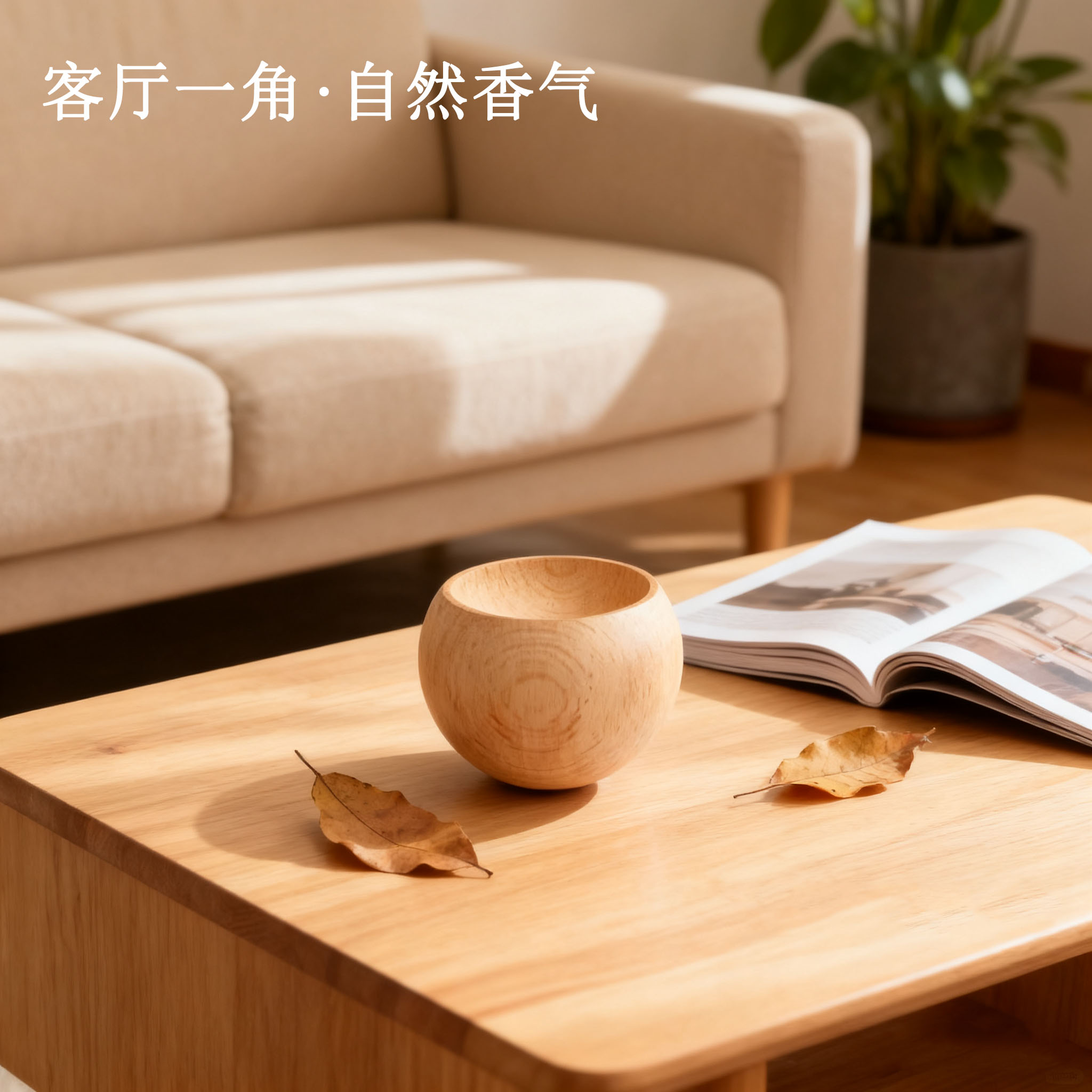 不倒翁扩香木圆形精油扩香家用