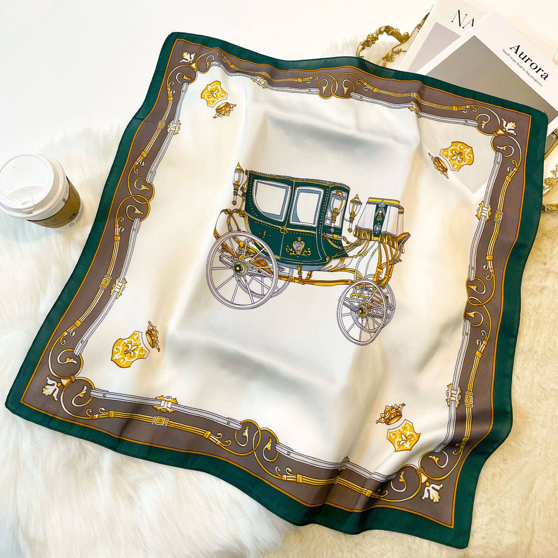 韩版新款丝巾小方巾女春秋薄百搭文艺韩国小领巾洋气装饰发带头巾