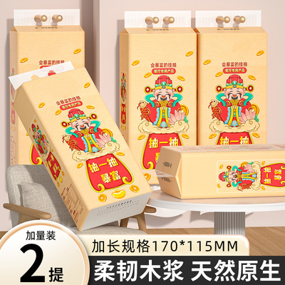 新年发大财财运满满悬挂式抽纸