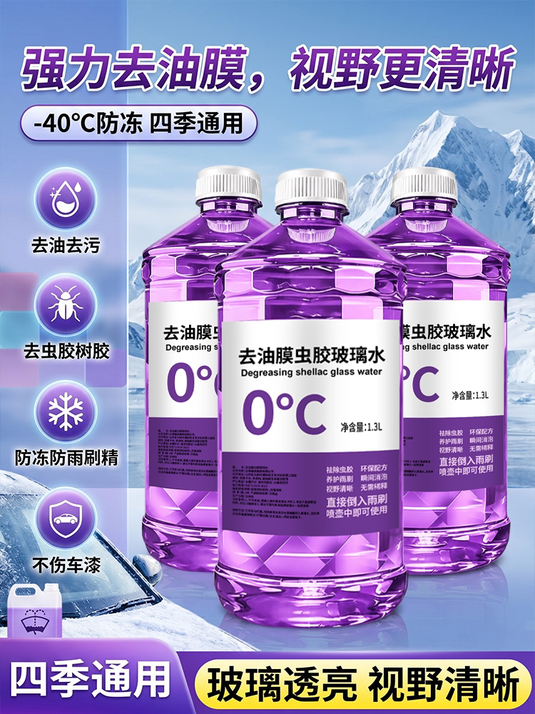 Car windshield washer fluid is suitable for all-season antifreeze