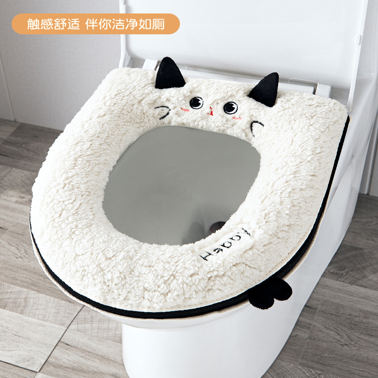 冬季加厚毛绒马桶垫四季通用