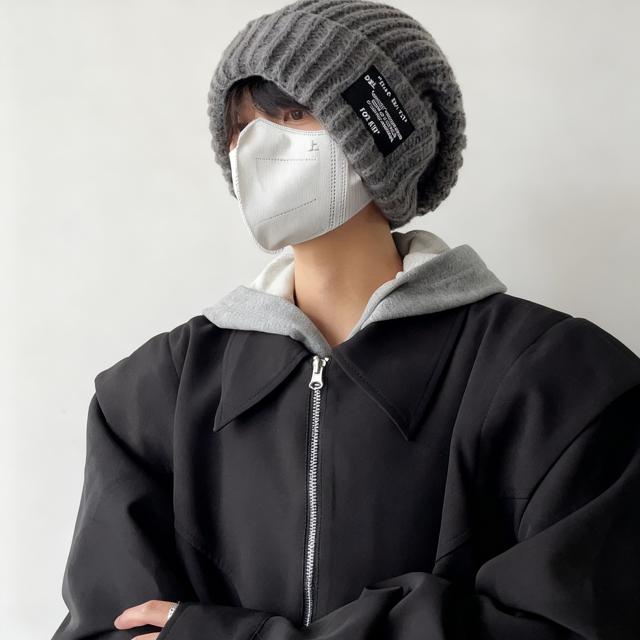 针织毛线帽男士秋冬季潮流保暖