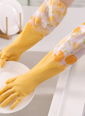 洗碗手套家务厨房耐用型女加厚橡胶乳胶清洁刷碗洗衣防水加83077