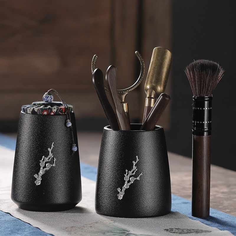 镶锡功夫茶具配件零配大全黑檀实木茶道六君子套装家用茶夹茶刷子|ruв категории посуда, чайный сервиз, Садо/ноль - от Buy2taobao.com для оказания профессиональной услуги покупки агента Taobao