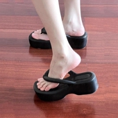 女欧美肯豆赵露思同款 芭比人字拖夏季 外穿厚底拖鞋 踩屎感人字拖女