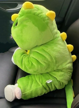 绿色恐龙长爬童装春秋季新款法兰绒薄款恐龙层哈衣长爬连身衣儿童