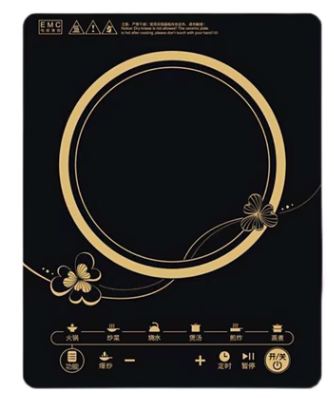 适用于美的电磁炉C21-RT2140/WK2102黑晶玻璃面板拆机配件(圆边）