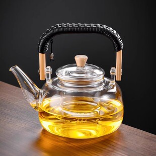 2026新款玻璃煮茶壶家用烧水壶耐热编藤煮茶炉电陶炉煮茶器养生壶