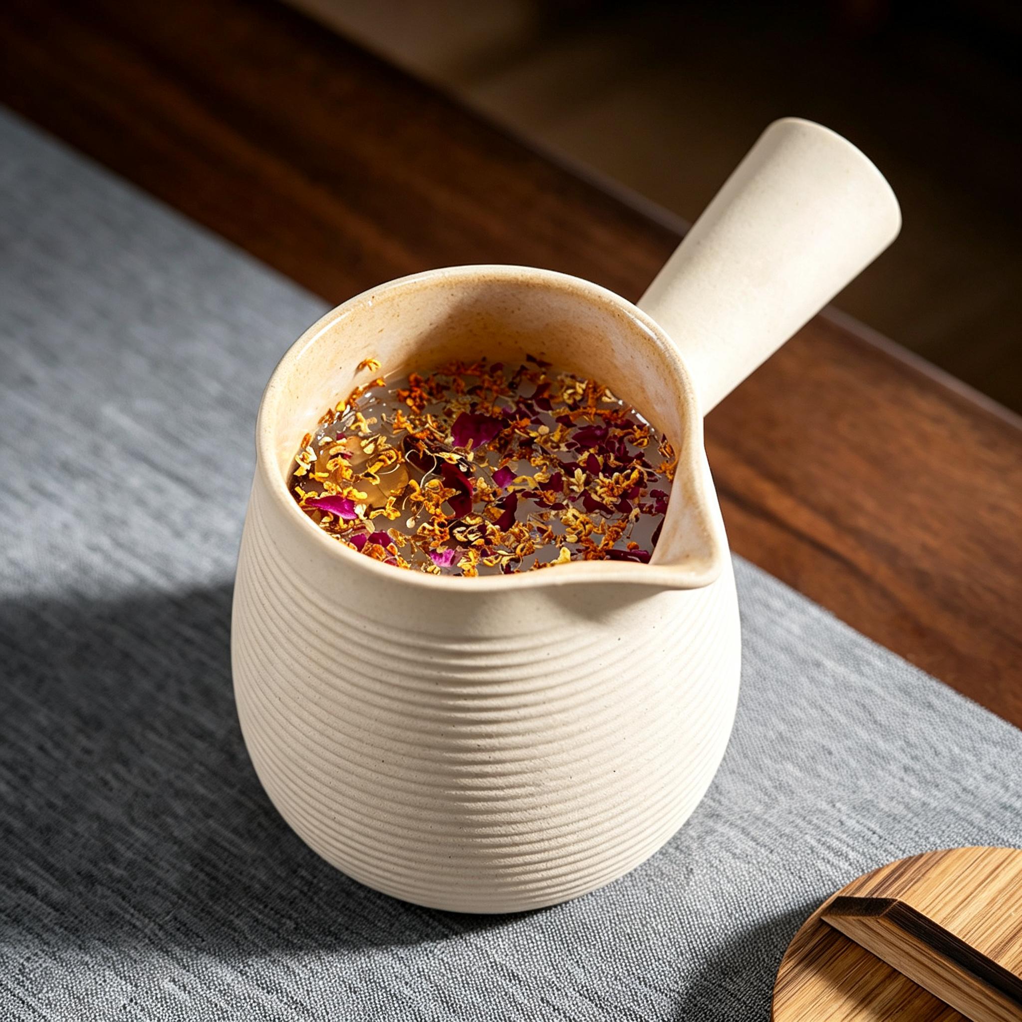 围炉煮茶壶云南烤奶茶罐家用粗陶侧把壶烤奶罐可明火干烧罐罐茶壶