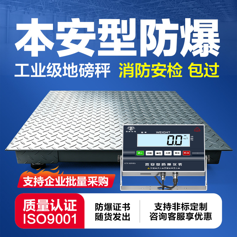 【防爆证书随货】防爆地磅秤3吨