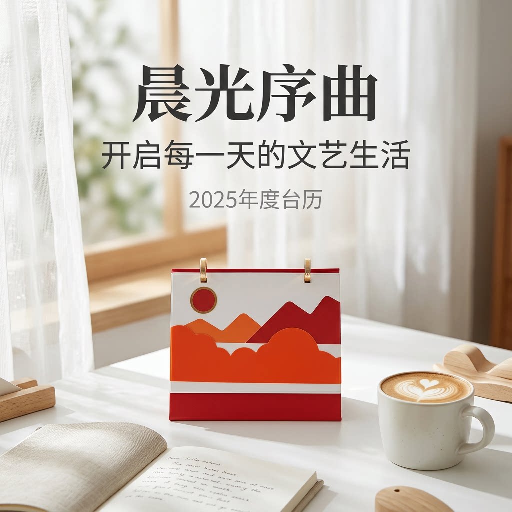 2027年台历简约工艺皮架桌面摆件创意翻页日历商务办公立式款定制新年历送客户礼品办公室公司会议室前台台历图片