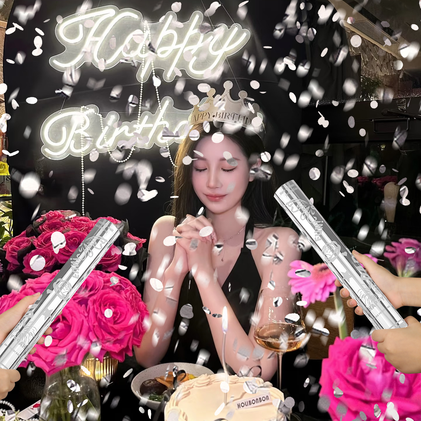 生日礼炮婚礼派对小礼花拍照道具