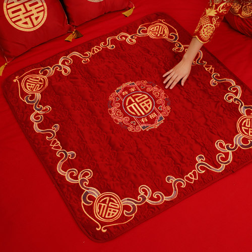 女方陪嫁用品结婚喜被坐福垫喜垫