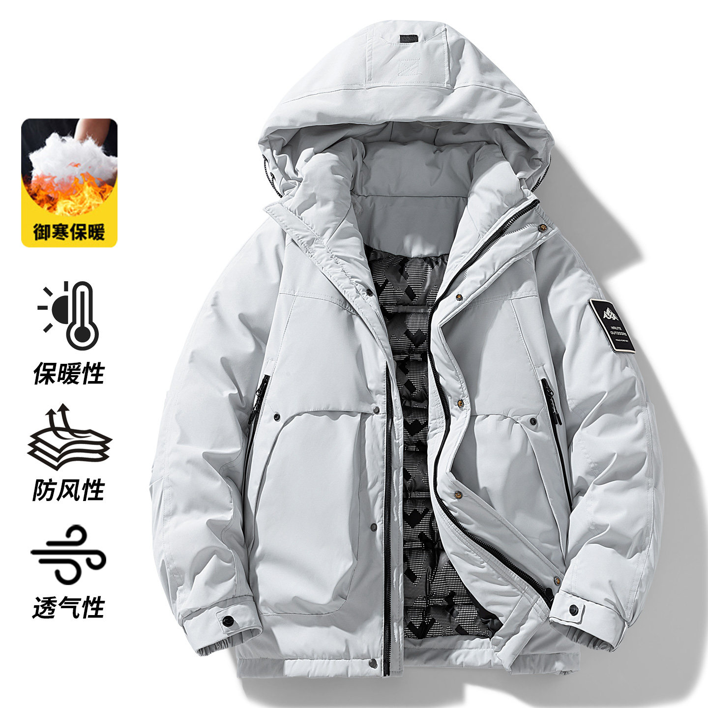 kzok 2025年新款美式风棉服男款冬季潮流棉衣复古工作服棉袄外套