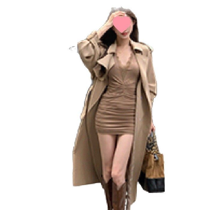 蕾丝拼接褶皱V领连衣裙秋冬打底紧身修身裙子性感御姐长袖包臀裙