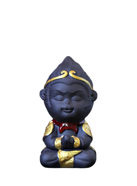 齐天大圣造景孙悟空紫砂水族摆件