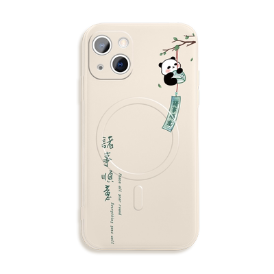 熊猫兔子适用苹果磁吸手机壳