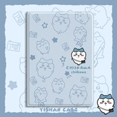 chiikawa适用ipad第十代平板壳air5吉伊卡哇10.9寸乌萨奇带笔槽11 12.9寸小八9 7代情侣mini6透明保护ipad9