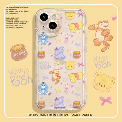 适用苹果维尼熊卡通手机壳