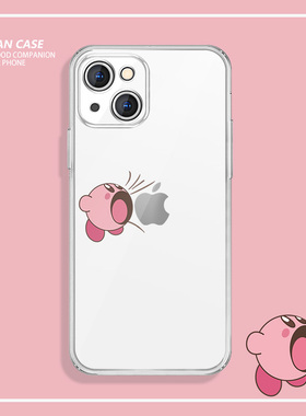 适用iPhone14手机壳16/15卡通13promax可爱苹果17系列/12星之卡比mini少女心11透明xsmax硅胶xr防摔x简约8plu