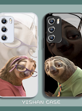 适用华为荣耀500手机壳400疯狂动物城2树懒闪电Magic8普里西拉7情侣mate80pro卡通pura70黑色nova14玻璃p60套