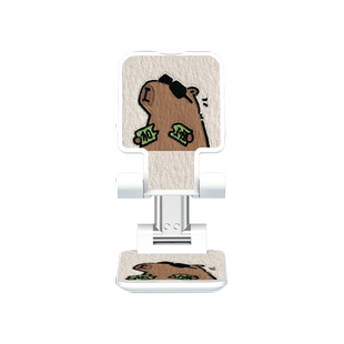 卡皮巴拉适用手机桌面支架情侣平板追剧办公室水豚抖音直播拍摄支撑架多功能可折叠小巧便携自由升降调节角度