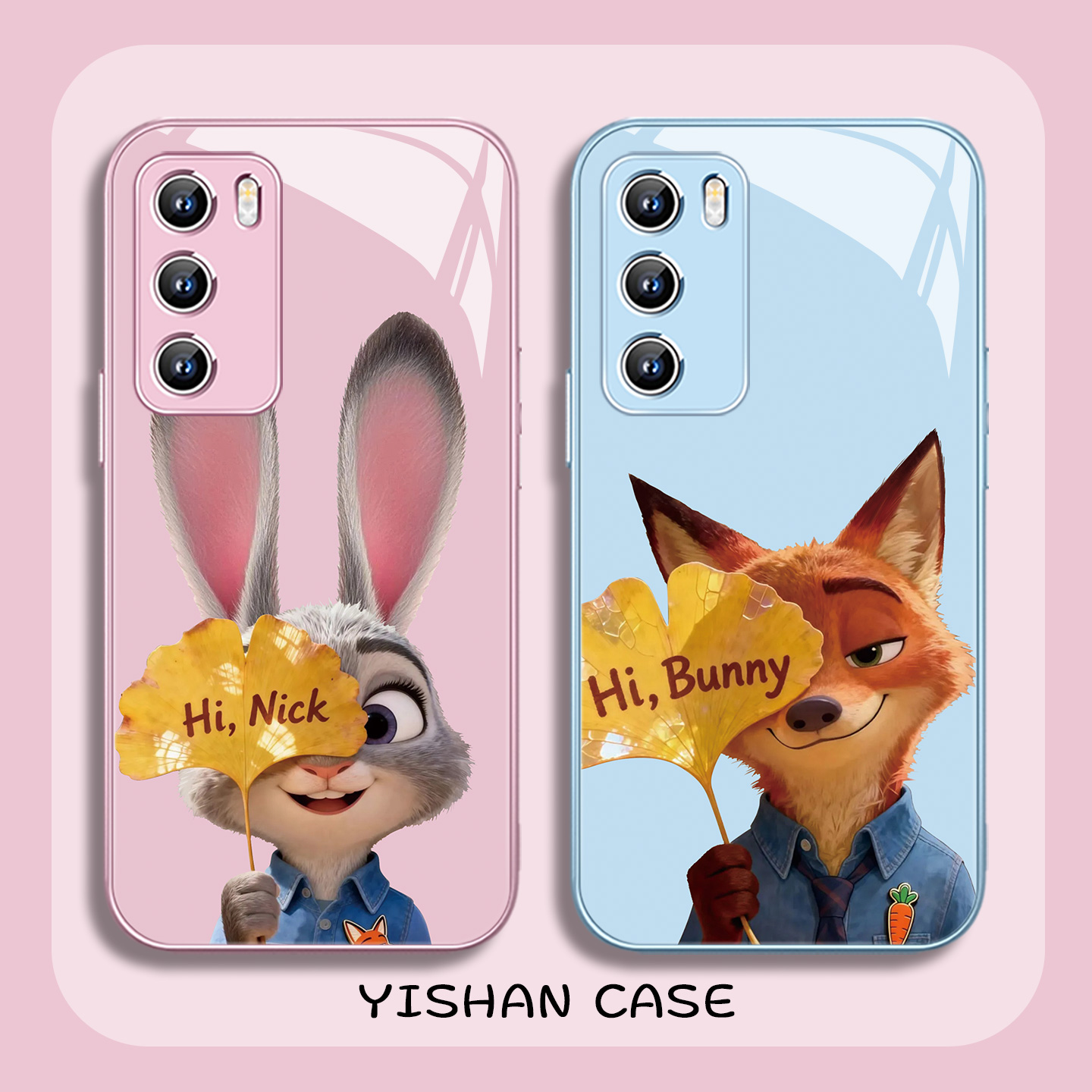 卡通朱迪尼克情侣手机壳适用华为