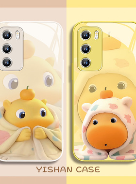 适用vivox300pro水豚lulu手机壳x200ultra可爱噜噜iQOONeo10动画oppofindx9黄色x8周边Reno14玻璃13卡通11套
