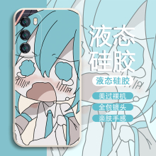 初音未来手机壳适用OPPO Reno11少女miku可爱vivox100Pro动漫x90x80二次元iQOO12日系findx7防摔s18液态硅胶