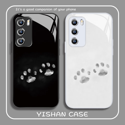 可爱猫爪印情侣手机壳适用华为