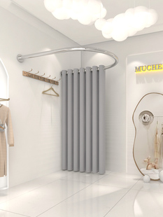 试衣间服装店专用门帘简易女装更衣室商场墙角L型U型遮挡换衣帘子