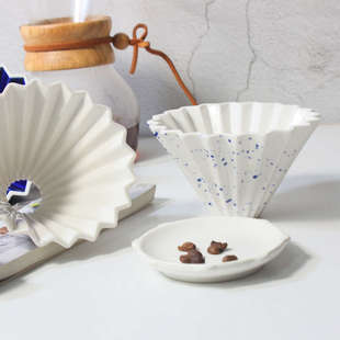 咖啡漏陶瓷咖啡滤杯折纸过滤杯V60手冲咖啡过滤器咖啡漏斗器具