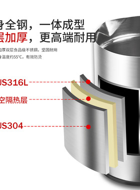 UFit全钢养生壶316L不锈钢一体成型家用1.8升大容量多功能煮茶器