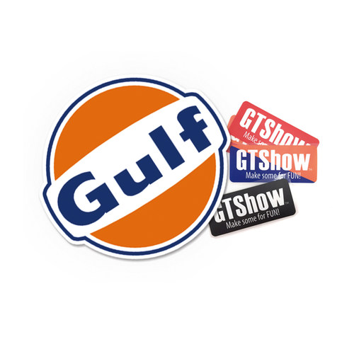 GTSHOW定制Gulf海湾13cmLogo车贴套装防水防晒不留痕玻璃贴冰箱贴