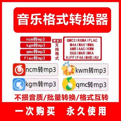 音频视频格式转换ncm flac kgm ogg m4a kgg mp4转mp3音乐转换器