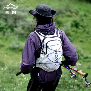 inoxto鹰图户外越野跑步双肩包登山包骑行背包轻便徒步水袋包12升