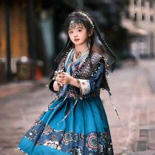 女童苗疆服少数民族风套装儿童云南旅拍服装春季异域风情三月三